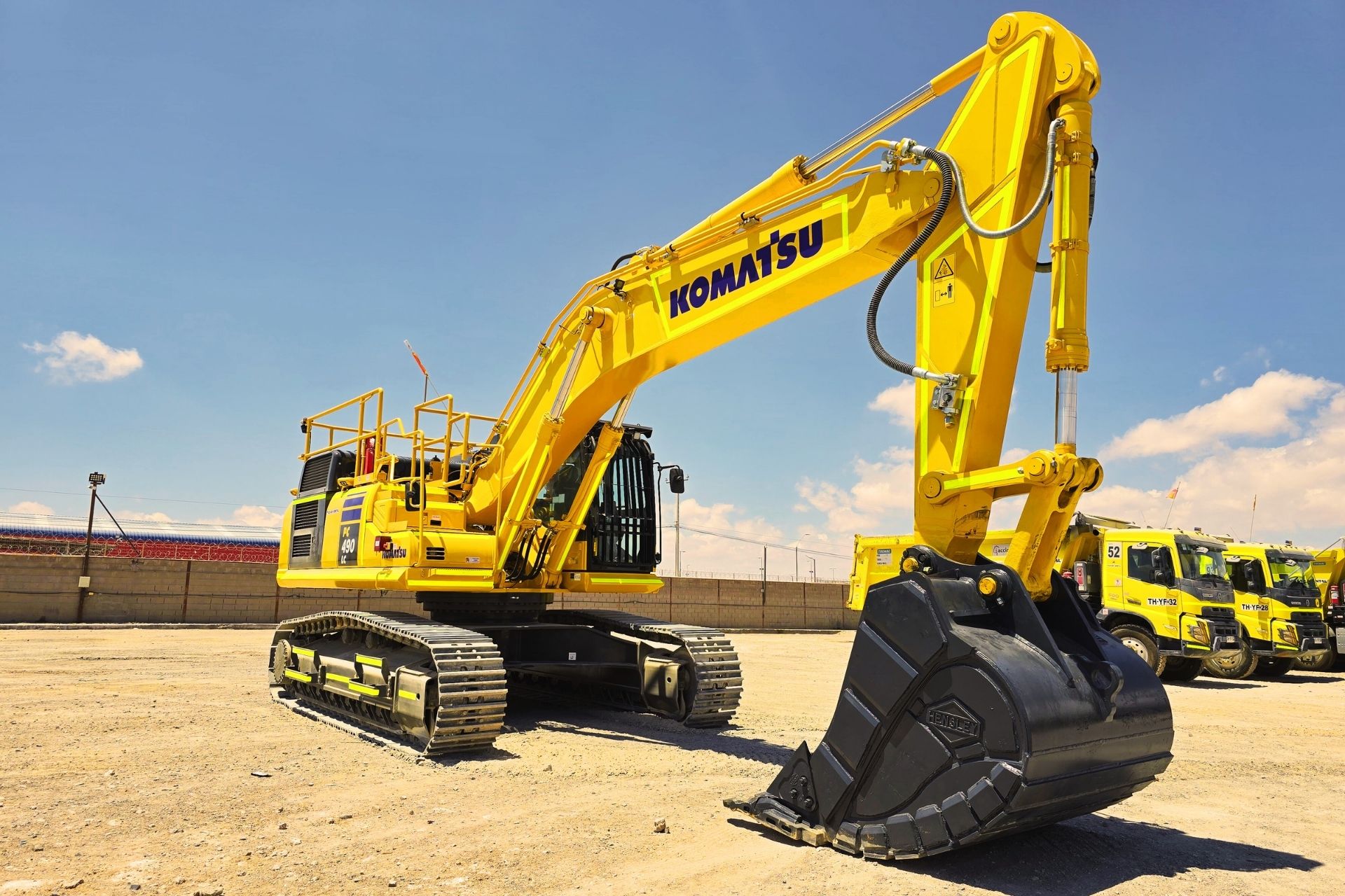 Excavadora Komatsu en obra